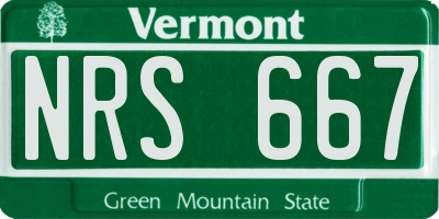 VT license plate NRS667
