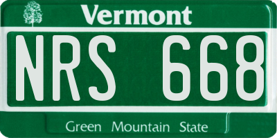 VT license plate NRS668