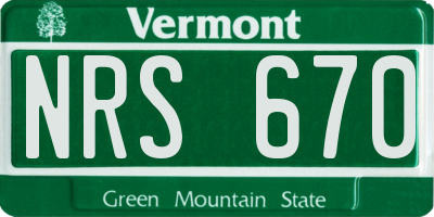 VT license plate NRS670