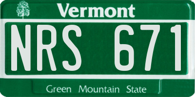 VT license plate NRS671