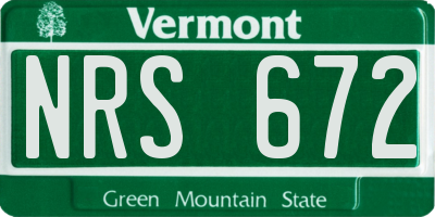 VT license plate NRS672