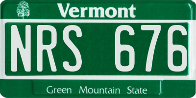 VT license plate NRS676
