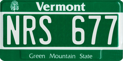 VT license plate NRS677
