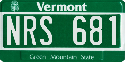 VT license plate NRS681