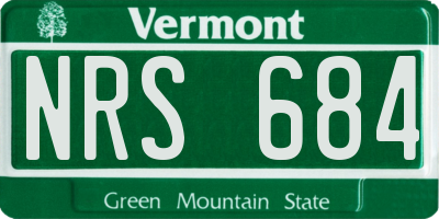 VT license plate NRS684