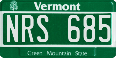 VT license plate NRS685