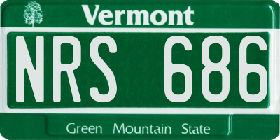 VT license plate NRS686