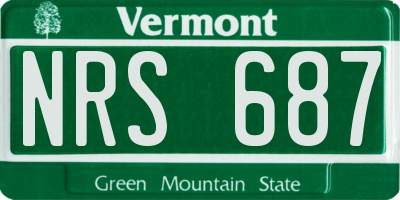 VT license plate NRS687