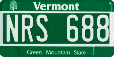 VT license plate NRS688