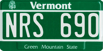 VT license plate NRS690