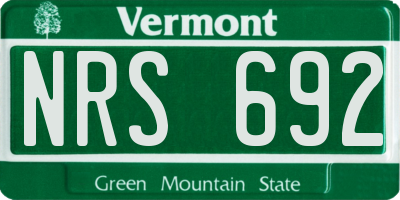 VT license plate NRS692