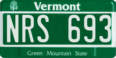 VT license plate NRS693
