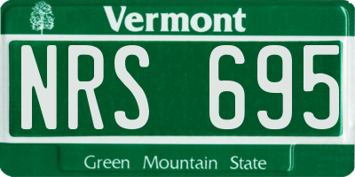 VT license plate NRS695