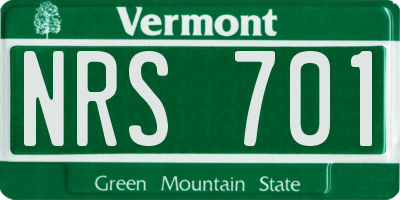 VT license plate NRS701