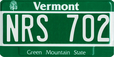VT license plate NRS702