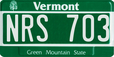 VT license plate NRS703