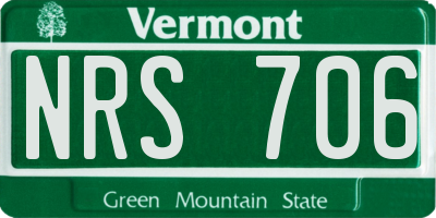 VT license plate NRS706