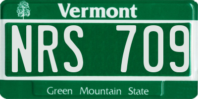 VT license plate NRS709
