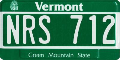 VT license plate NRS712