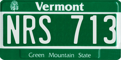 VT license plate NRS713