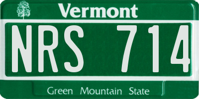 VT license plate NRS714