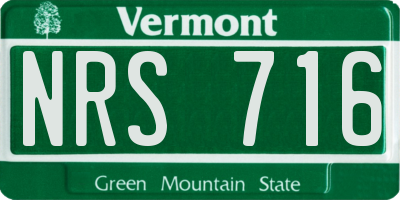 VT license plate NRS716