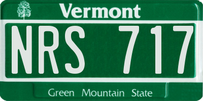 VT license plate NRS717