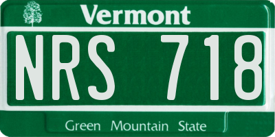 VT license plate NRS718