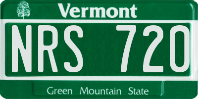 VT license plate NRS720