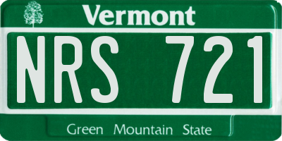 VT license plate NRS721