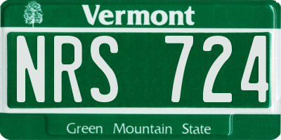 VT license plate NRS724