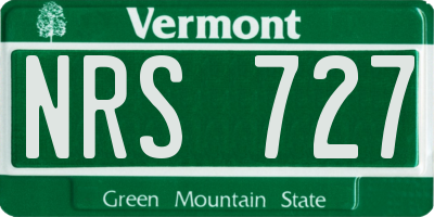 VT license plate NRS727
