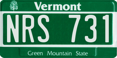 VT license plate NRS731