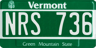 VT license plate NRS736