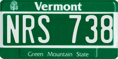 VT license plate NRS738