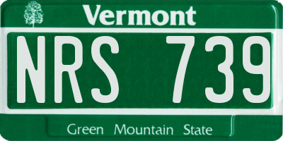 VT license plate NRS739