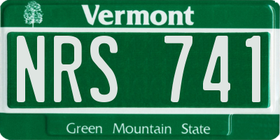 VT license plate NRS741