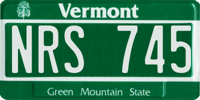 VT license plate NRS745