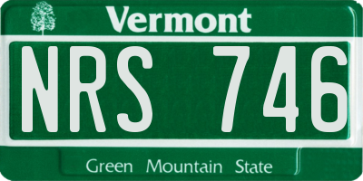 VT license plate NRS746