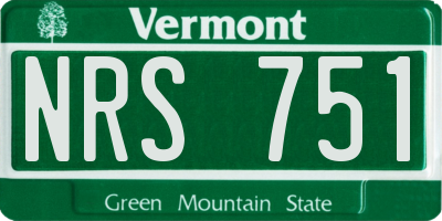 VT license plate NRS751