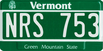 VT license plate NRS753