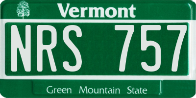 VT license plate NRS757