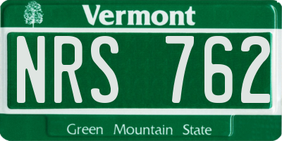 VT license plate NRS762