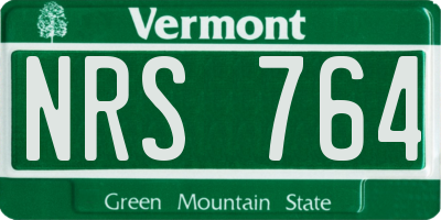 VT license plate NRS764