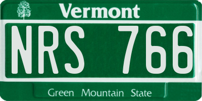 VT license plate NRS766