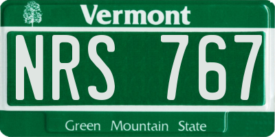 VT license plate NRS767