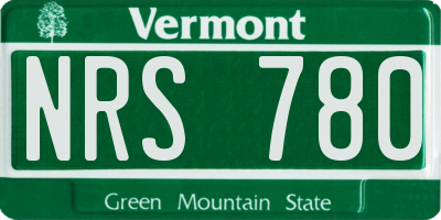 VT license plate NRS780