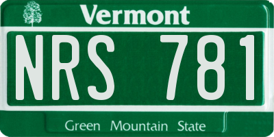 VT license plate NRS781