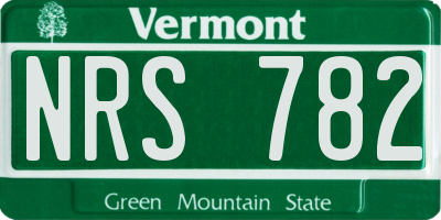 VT license plate NRS782