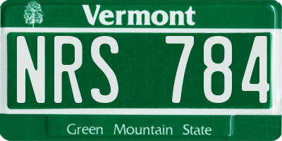 VT license plate NRS784